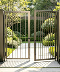 Built Tough Heavy Duty Cane Bolt Gate Drop Rod Ground Latch Solid Steel Gate Hardware For Wood PVC Vinyl Metal Fences And Gates Adjustable 12 24 36 Inches Lengths Black Finish 1 Pack securing double metal garden gate