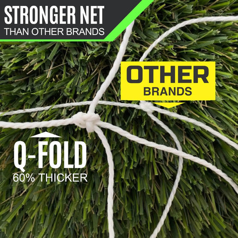 Q Fold Soccer Goal Easy Setup Backyard All Weather 72 By 48 By 24 Inches Includes Net And Ground Pegs No Sag Crossbar