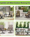 Four Pack Patio Rocking Chair Spring Plates Replacement Parts Heavy Duty Fiberglass Glides To Knock Out Wobbly Seating And Get Your Furniture Back In Swing Easy For Indoor Outdoor Setup showcased in outdoor settings.