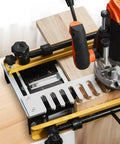 Rock Solid Dovetail Router Jig 12 Inch Width with bits cutting precise joints on wood for custom furniture
