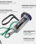300ml Auxiliary Fuel Tank For Bike Servicing With Clear 50ml Markings, Fuel Hose, Handlebag Hanging Strap, And ON OFF Fuel Tap