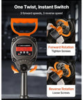 One Inch Pneumatic Impact Wrench Equipped With Twin Hammer Action Pumps Out 1200 Ft Lbs Of Nut Bustin Torque For Corroded Stuck Fasteners, showing speed switch and usage.