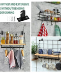 26 Piece Gridwall Mount Brackets Black With Screws And Wall Anchors, chrome plated iron kit for home and shop wall displays.