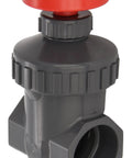 PVC Gate Valve 1 Inch Socket Pro Grade Non Rising Stem Buna N O Ring Hand Wheel Operated 200 Psi Max 140 Degree F