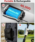 Lightweight Golf Rangefinder Slope Switch And Flag Lock Vibration, Rechargeable 7X Magnification shown on a golf cart