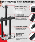 Heavy Duty 12pcs Bearing Puller Set With 5 Ton Capacity And Separator Kit With 2 And 3 Inch Jaws For Wheel Hub Axle Pinion Removal Drop Forged Carbon Steel Construction Black Oxide Finish To Stubborn Gears In Garage Shop For Pros Doing Auto Repair Work.