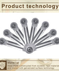 Eight Pack Glider Bearing Arm Brackets Heavy Duty Hardware Rockers With Galvanized Finish, 6.88 Inch Overall Length, 5.5 Inch Hole Spacing, One Quarter Inch Bolt Holes, Durable Weatherproof DIY Install; eight galvanized steel brackets