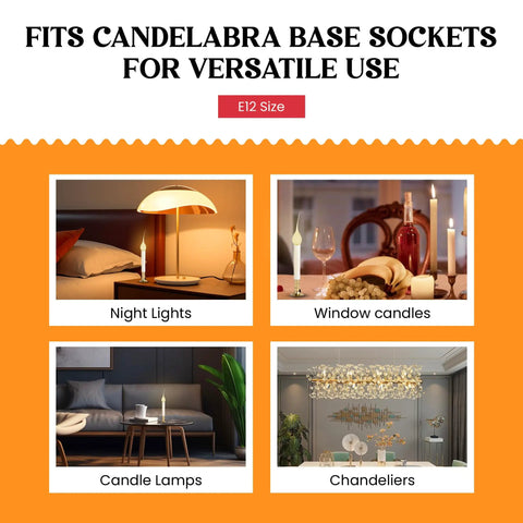 Country Style Incandescent Silicone Dipped Candle Light Bulbs With Pearlized Finish in night lights and chandeliers, E12 size