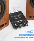 Dope Dual Chip Bluetooth Amplifier Board 100W Per Channel 200W Total For Home Audio With AUX Input And Wireless Bluetooth Support Wide 12 To 24V Input Class D between speakers