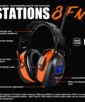 Safety Bluetooth Earmuffs For Mowing And Power Tools With FM Radio NRR 29dB Industrial Hearing Protection Noise Canceling