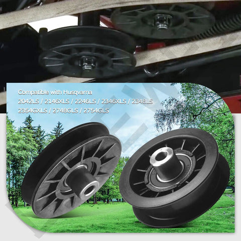 532194326 V Groove Idler Pulley And 532194327 Flat Idler Pulley Kit for Husqvarna mowers