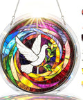Dove Acrylic Sun Catcher Puzzle Kit For Doors Garden And Window Hanging, Easy DIY Assembly, 7.4 Inch Clear Craft Kit with chain and pieces