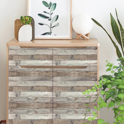 Furniture with Peel And Stick Dope Faux Wood Wallpaper Roll 17.3 Inch By 200 Inch Self Adhesive Removable Wood Grain Vinyl decor in room
