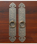 Antique Bronze Brass Door Pulls For Cabinets And Cupboards, Old School Retro Vibe Cabinet Handles, Barn Door Look, 7 Inch