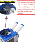 Heavy Duty Commercial Industrial Air Conditioner Portable Spot Cooler Unit top view with heat exhaust fan and duct outlets.