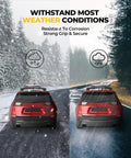 Crab Mounting Kit For Solar Panels On Cars With Cross Bars And Roof Racks Clamps in snowy and rainy conditions