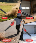 600 CFM Cordless Leaf Blower With 18V M18 Battery Compatibility used for yard, garage, driveway, and snow cleanup
