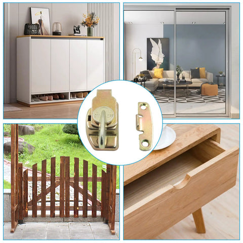 Heavy Duty Metal Dining Table Locks For Extension Tables Rock Solid Leaf Latches With Mounting Screws on furniture and gates.