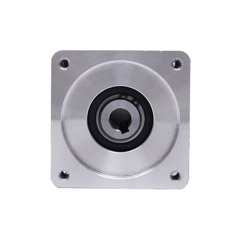 Front view of Planetary Gearbox 6 To 1 Speed Reducer For NEMA 34 Stepper Motor 14mm Input Shaft Beefy 50 Nm Torque