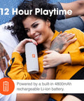 Person holding Flip 5 Bluetooth Speaker Bundle With Divvi Protective Hardshell Case On The Go Portable Waterproof Bluetooth Speaker