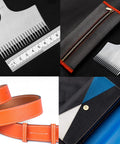 French Style 20 Tooth Pricking Iron Leather Chisel All Polished Punching Tool Kit Obverse 3.0 Mm with leather case and belt