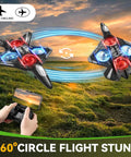 Dope Camera Equipped RC Plane With Light For Kids And Adults Foam Drones showcasing 360 Degree Flip Stunts in a scenic outdoor setting.