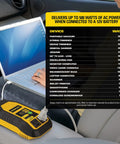 Top Shelf 500 Watt Car Power Inverter With Dual 120V Outlets And Usb Charging Ports Lightweight Portable Vehicle Adapter for laptops.