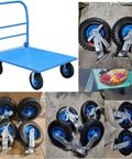 Heavy Duty Caster Wheels With Brakes Top Plate Swivel Castors For Furniture And Workbenches Trolleys And Carts Rolling Plate Castors For Garage Workshop Replacement Cart Wheels For Industrial Use With Locking Brakes And Smooth Rolling