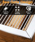 Pro Grade Heavy Duty Galvanized Queen Excluder For 10 Frame Langstroth Beehives 4 Pack showing smooth edges and spacing design.