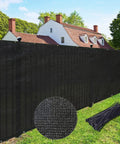 Privacy Screen For Fences 6 Ft By 50 Ft Heavy Duty Shade Cover With Brass Grommets Black Outdoor Back Yard Customizable Weather Resistant HDPE For Superior Privacy And UV Sun Shield Built Tough To Last