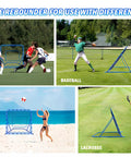 Backyard Rebounder Net For Soccer And Baseball Training 4x4 Foot With Adjustable Angles used in various sports training scenes