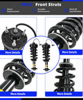2 Pcs Front Struts Absorber Assembly With Magnetic Spring For Cadillac Escalade ESV Suburban Tahoe GMC Yukon 1500 2015 2020 Front Shock Replacement Premium Quality close-up and side view