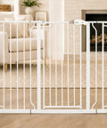 Extra Tall 36 Inch By 49 Inch Baby Gate Walk Through Pressure Mounted for Doorways and Bottom of Stairs in living room entrance