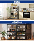 Straight Up Heavy Duty Storage Shelves Rock Solid 5 Tier Black Metal Rack 2180 Lb Capacity Adjustable Garage And Workshop Organizer Steel Frame Unit For All Gear in kitchen and living room displays.