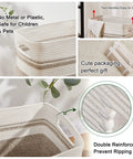 All In One Cotton Rope Laundry Hamper And Storage Basket With Handles Collapsible Go To Organizer For Living Room Toys Blankets And Clothes Yellow Variegated 16 By 13 By 22 Inches showing close-ups of reinforcement and handles.