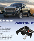 Engine Compartment Fuse Block 84354721 84460795 For Chevy Silverado Gmc Sierra 1500 2500 HD 3500 HD 2017 To 2019 with compatibility details.