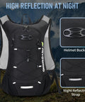 Ultra Lightweight Hydration Backpack for Runners and Cyclists, 2L Water Bladder with helmet buckle and reflective strap