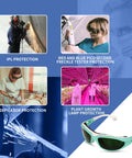 Heavy Duty Laser Protective Glasses Delivering Kickass Eye Safety For Salon Professionals Snug Fit Intense Pulsed Light Goggles in various protective uses.
