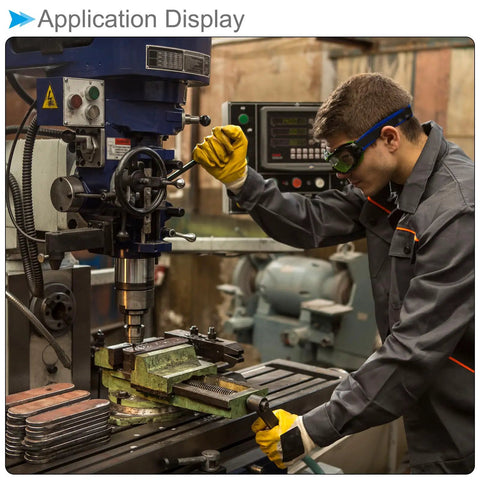 Worker using machinery to install Brass Straight Grease Fitting M5x0 8mm Hydraulic Nipple 5 Pack in industrial setting