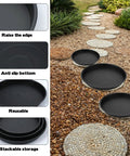 Round Stepping Stone Molds Set Of Six In Two Sizes Ten Inch And Eleven Point Two Inch Inner Diameters Reusable Concrete Molds