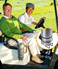 Heavy Duty Magnetic Cup Holder With 12 Strong Magnets Delivers 20 Lb Holding Power attached to golf cart securing drink