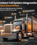 Heavy Duty Truck Scanner Workhorse For Diesel Engines Full System Diagnostic Tool on a large semi-truck
