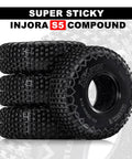 S5 60x20mm XHX Pin Tire For SCX24 FCX24 1/18 1/24 RC Crawlers - Super Sticky INJORA S5 Compound