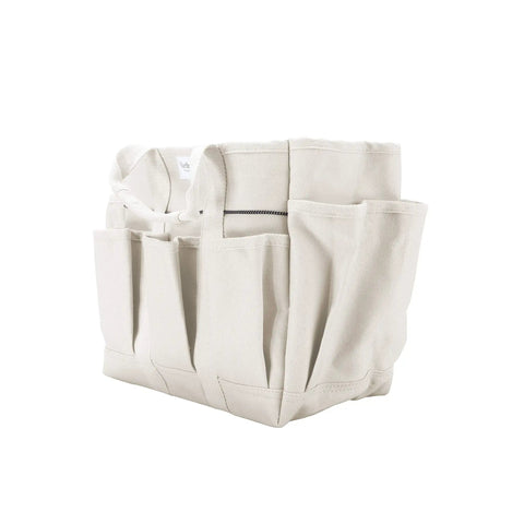 Heavy-Duty Canvas Garden Bag With 6-Inch Exterior Pockets And 11-Inch Interior Pockets, Comfortable Shoulder Strap And Stretch Cord Tool Fasteners