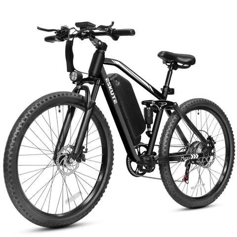 All Terrain Electric Mountain Bike For Adults With Full Suspension 1500W Peak Brushless Motor 31MPH 48V 20Ah Removable Battery Up To 80 Miles Built 