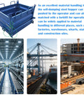 Heavy Duty 2200 Lb Self Dumping Hopper For Forklift And Manual Operation Rock Solid Steel Frame Industrial Material Cart in warehouse.