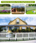 Various fences surrounding gardens and homes, ideal for Set Of 4 Heavy Duty Fence Post Repair Anchors With Adjustable Width Ground Stakes.