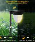 10 Pack Solar Pathway Lights Outdoor LED Garden Lights With Color Changing And Warm White Modes Waterproof Decorative Path