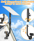 Heavy Duty Antenna Mount Pole For Outdoor Use With 180 Degree Pivot Base 1 Inch Diameter And 19.5 To 28 Inch Adjustable Length
