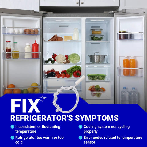 Refrigerator Temperature Sensor Replacement For GE And Hotpoint Models Easy Install Fits WR55X10025 Replaces 914093 AP3185407 PS304103 WR50X10027 Lifetime Protection Keeps Your Fridge Chillin And Running Smooth.